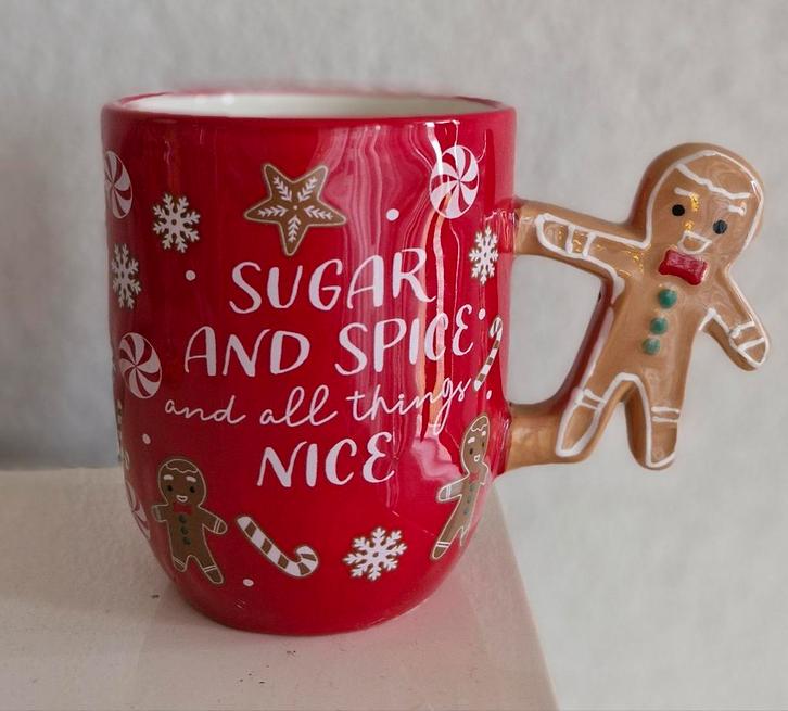 Beker met Gingerbread mannetje, Sieraden, Tassen en Uiterlijk, Bedels, Zo goed als nieuw, Overige merken, Overige materialen, Ophalen of Verzenden