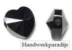 Swarovski 5742 Jet Heart Bead 8mm, Ophalen of Verzenden, Nieuw, Kraal