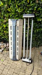 2 gave oude hanglampen, Huis en Inrichting, Lampen | Hanglampen, Ophalen, Metaal, Minder dan 50 cm, Jaren '60
