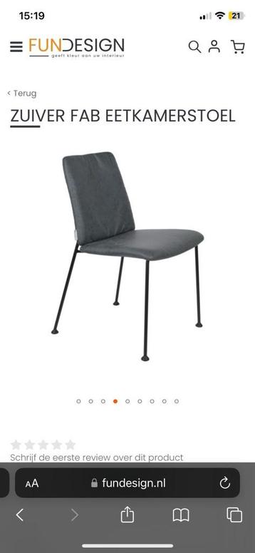 Zuiver chair fab grey blue stoel