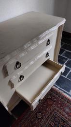 Commode met lades - Wit geschilderd, Ophalen, Gebruikt, 50 tot 100 cm, Landelijk