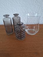 Vaasje met sierflesjes, Ophalen, Overige kleuren, Minder dan 50 cm, Glas