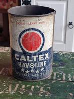 Caltex Havoline Five star oil  / olie blik Vintage, Ophalen of Verzenden, Gebruikt, Verpakking