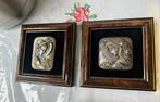2 verzilverde wanddecoraties van ‘Placcato AG’, Ophalen of Verzenden