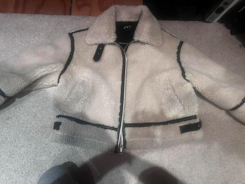 Zara jack wol/leather, Kleding | Dames, Jassen | Winter, Gedragen, Zwart, Ophalen