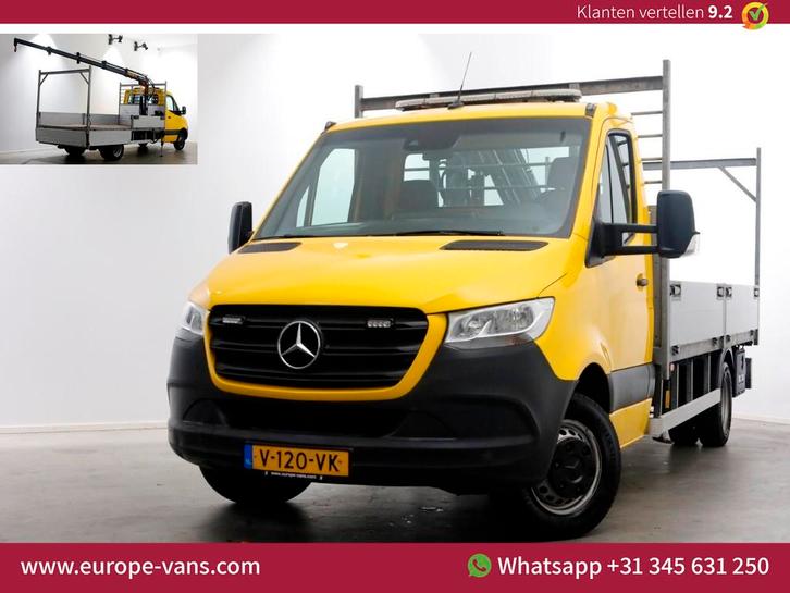 Mercedes-Benz Sprinter 516 CDI 163pk E6 Open Laadbak+HIAB T-, Auto's, Bestelauto's, Bedrijf, Te koop, ABS, Airconditioning, Alarm