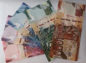 Kenya 2019, 5 nieuwste opvolgende bankbiljetten (UNC) beschikbaar voor biedingen