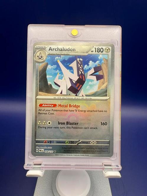 Archaludon – Master Ball Holo – 070/131 – Scarlet & Violet, Hobby en Vrije tijd, Verzamelkaartspellen | Pokémon, Zo goed als nieuw