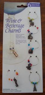 6 Wine & Beverage Charms, Ophalen of Verzenden