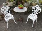 tuinset - tuinstoel - gietijzer, Tuin en Terras, Ophalen, Gebruikt, Overige materialen, 2 zitplaatsen