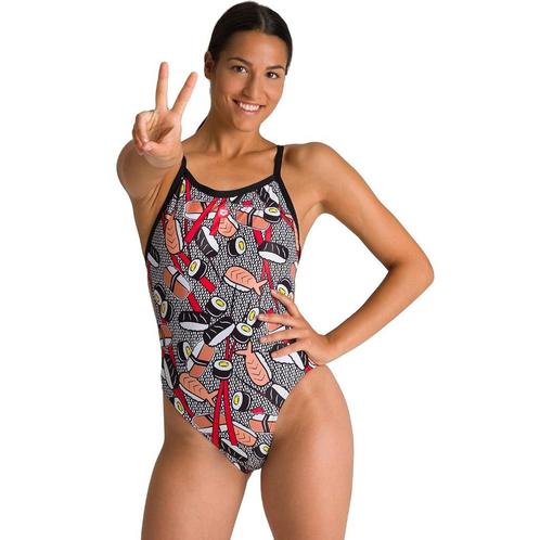 Nieuw Arena W Crazy Sushi X Criss Cross Back One Piece, Kleding | Dames, Badmode en Zwemkleding, Nieuw, Badpak, Zwart, Ophalen of Verzenden