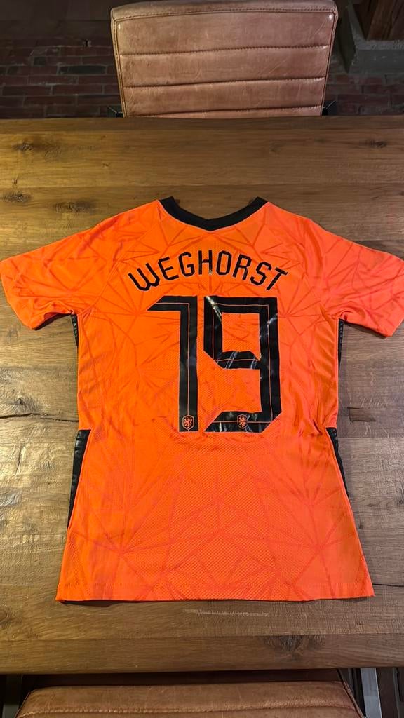 Shirt nederlands eleftal Wout Weghorst maat S, Ophalen of Verzenden, Zo goed als nieuw, Maat 46 (S) of kleiner, Voetbal