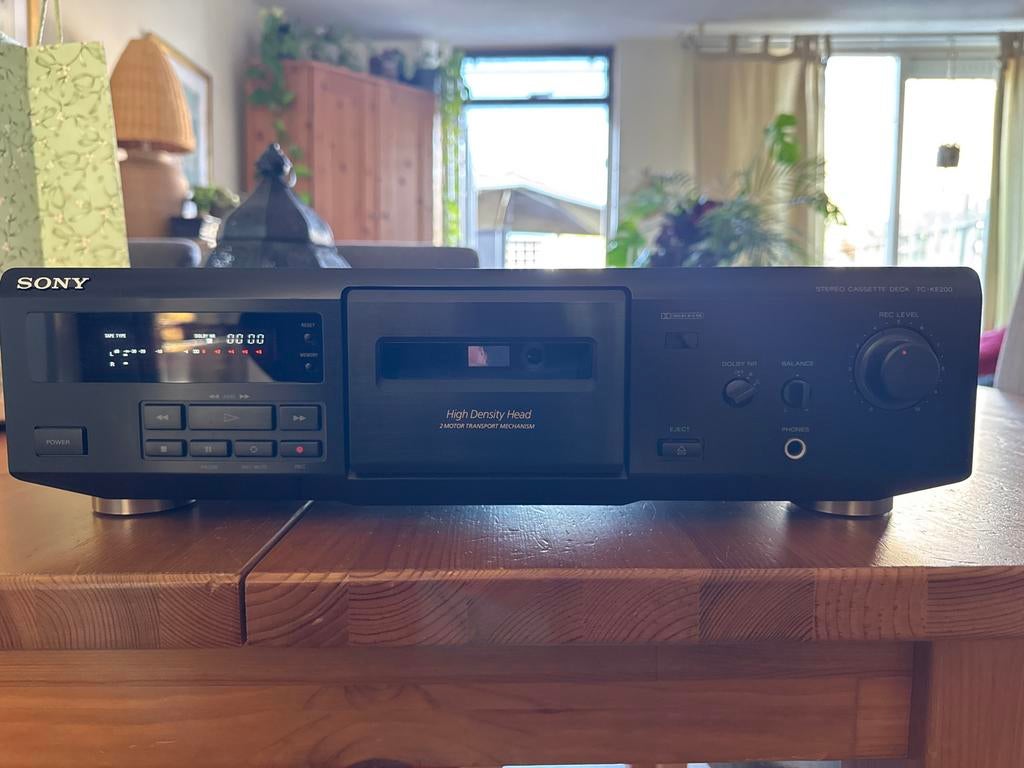 Sony TC-KE200 Stereo Cassettedeck - High Density Head, Ophalen, Enkel, Sony, Tiptoetsen