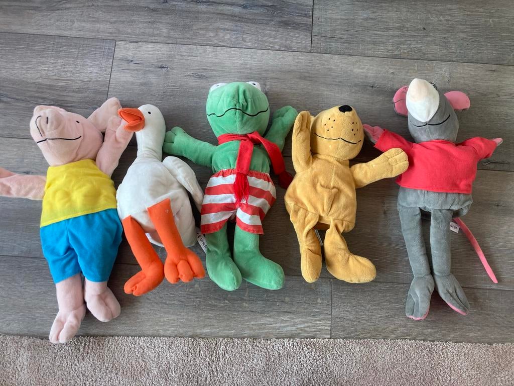 Handpoppen van Kikker en zijn vriendjes, Kinderen en Baby's, Speelgoed | Knuffels en Pluche, Gebruikt, Kikker, Overige karakters