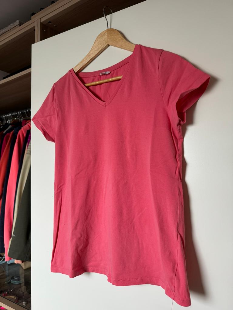 2 roze positie T-Shirts - maat M, Kleding | Dames, Positiekleding, Maat 38/40 (M), Zo goed als nieuw, Roze, Shirt of Top