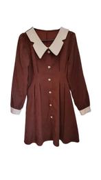 Korte bruine jurk, Ophalen, Zo goed als nieuw, Maat 38/40 (M), Carnaval