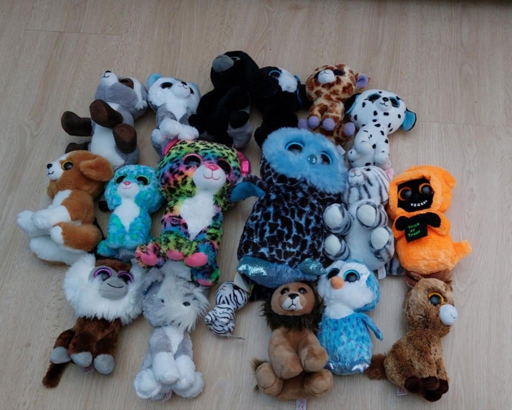 Complete verzameling van 18 Ty Beanie Boo's knuffels, Overige karakters, Overige typen, Ophalen of Verzenden, Zo goed als nieuw