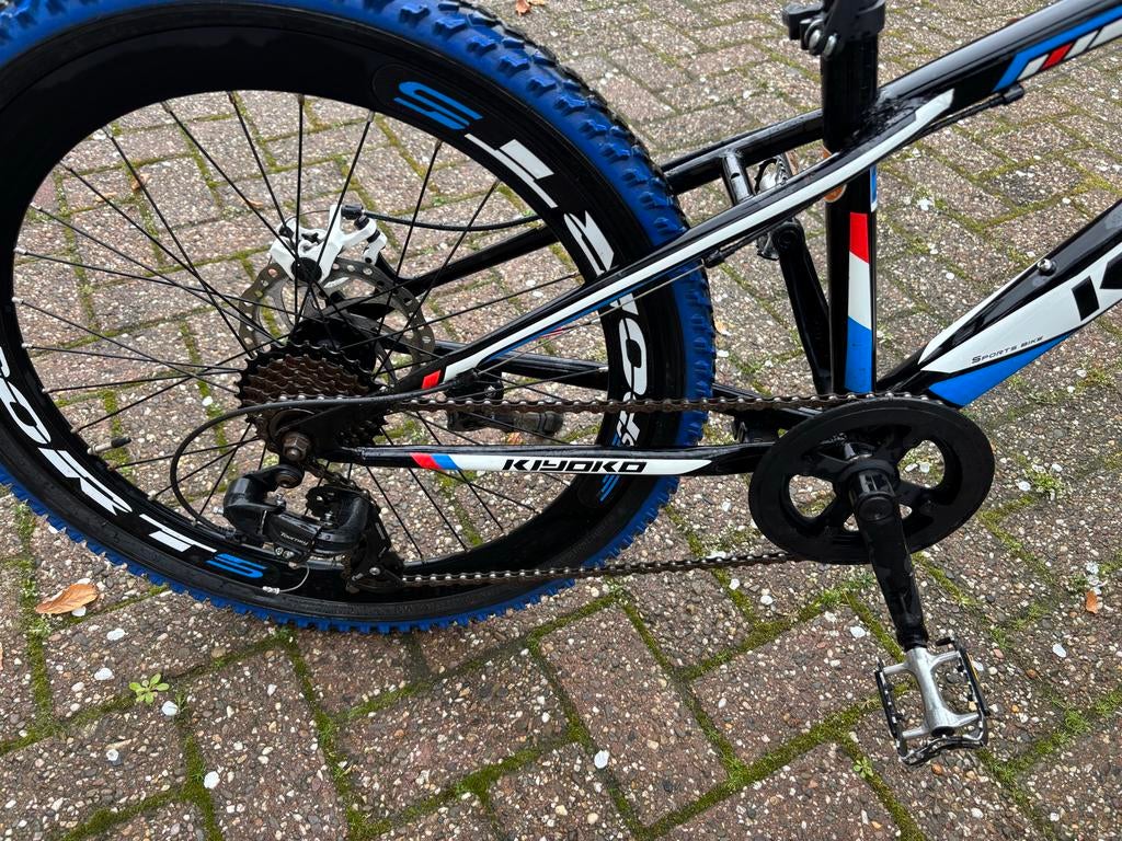 Kiyoko Mountainbike 24 inch - Zwart/Blauw, Gebruikt, Hardtail, Heren, Ophalen