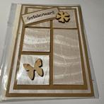 Embossing kaart bruin/ creme 2, Ophalen of Verzenden, Zo goed als nieuw, Overige thema's