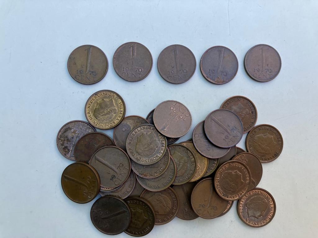 40 Centen 1970, Postzegels en Munten, Munten | Nederland, Ophalen of Verzenden, Koningin Juliana, 1 cent, Losse munt