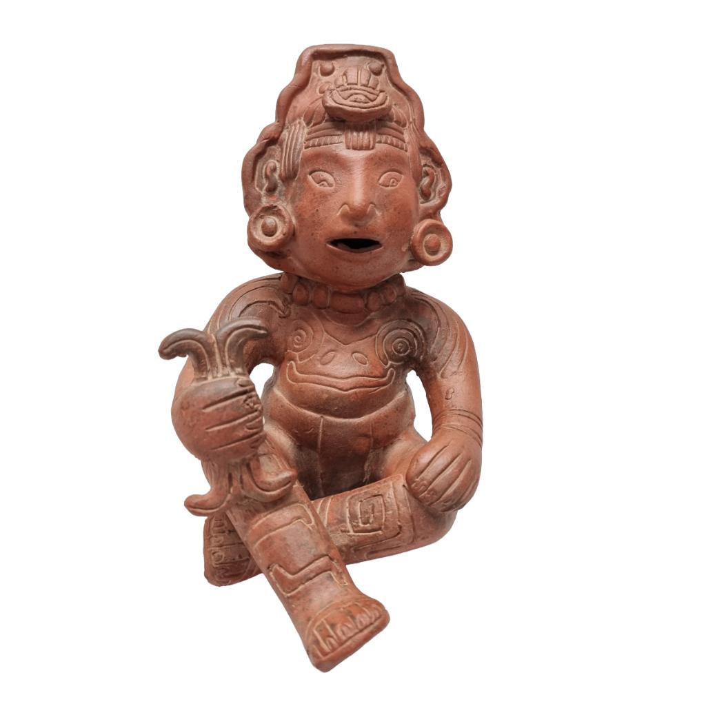 Vintage terracotta Aztek beeld, Verzamelen, Ophalen of Verzenden, Zo goed als nieuw, Overige typen