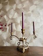 Vintage - Antieke messing/bronzen kandelaar, Ophalen of Verzenden, Koper of Brons