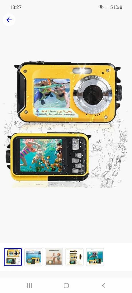 Goxtreme onderwater camera, nauwelijks gebruikt, als nieuw, Ophalen of Verzenden, Zo goed als nieuw, Camera
