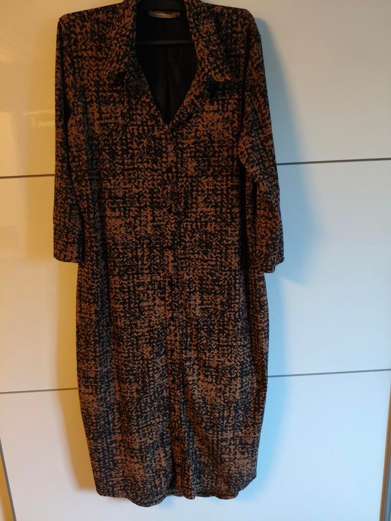 Provence jurk maat 42, Bruin, Maat 42/44 (L), Ophalen of Verzenden, Zo goed als nieuw