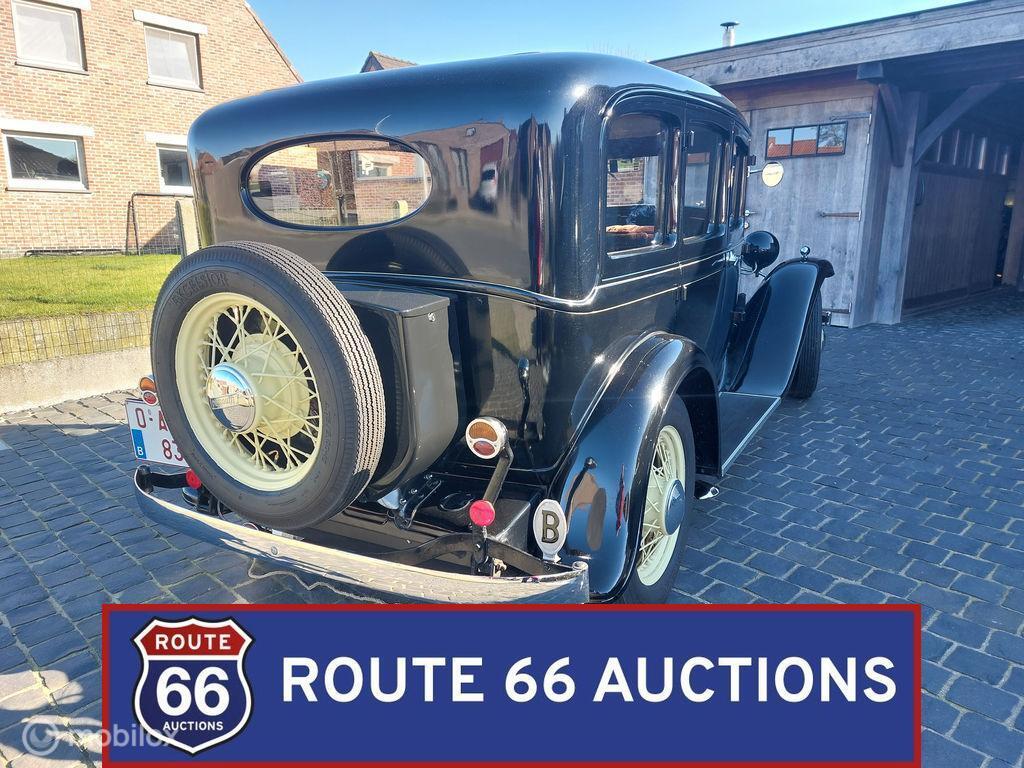 Plymouth PA Sedan | 1931 | Route 66 Auctions, Auto's, Oldtimers, Overige carrosserieën, Zwart, Handgeschakeld, Plymouth