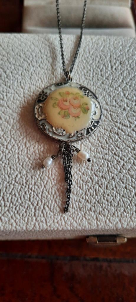 Vintage Pilgrim ketting, Deens design., Ophalen of Verzenden, Zilver, Overige materialen
