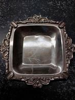 Barokke asbak, zilverkleurig, 17 cm, Ophalen of Verzenden
