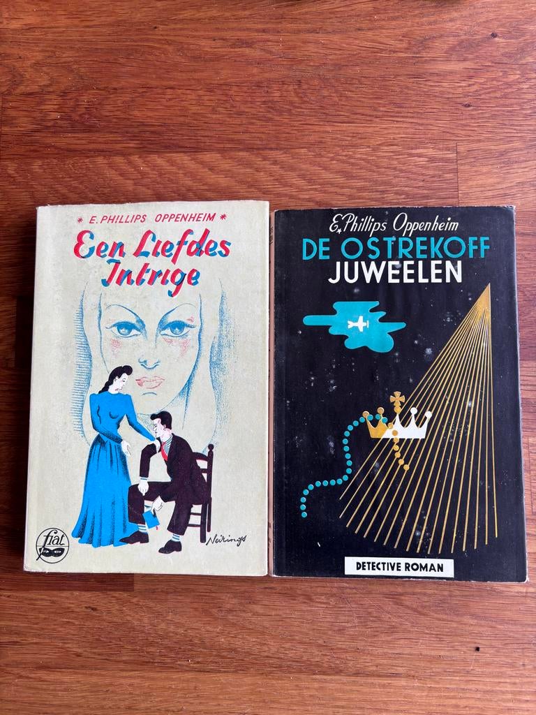 E. Phillips Oppenheim - 2 detectives ongelezen jaren 50, Ophalen of Verzenden, Zo goed als nieuw