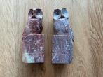Marmeren uilen boekensteunen, paar tegengesteld., Ophalen of Verzenden