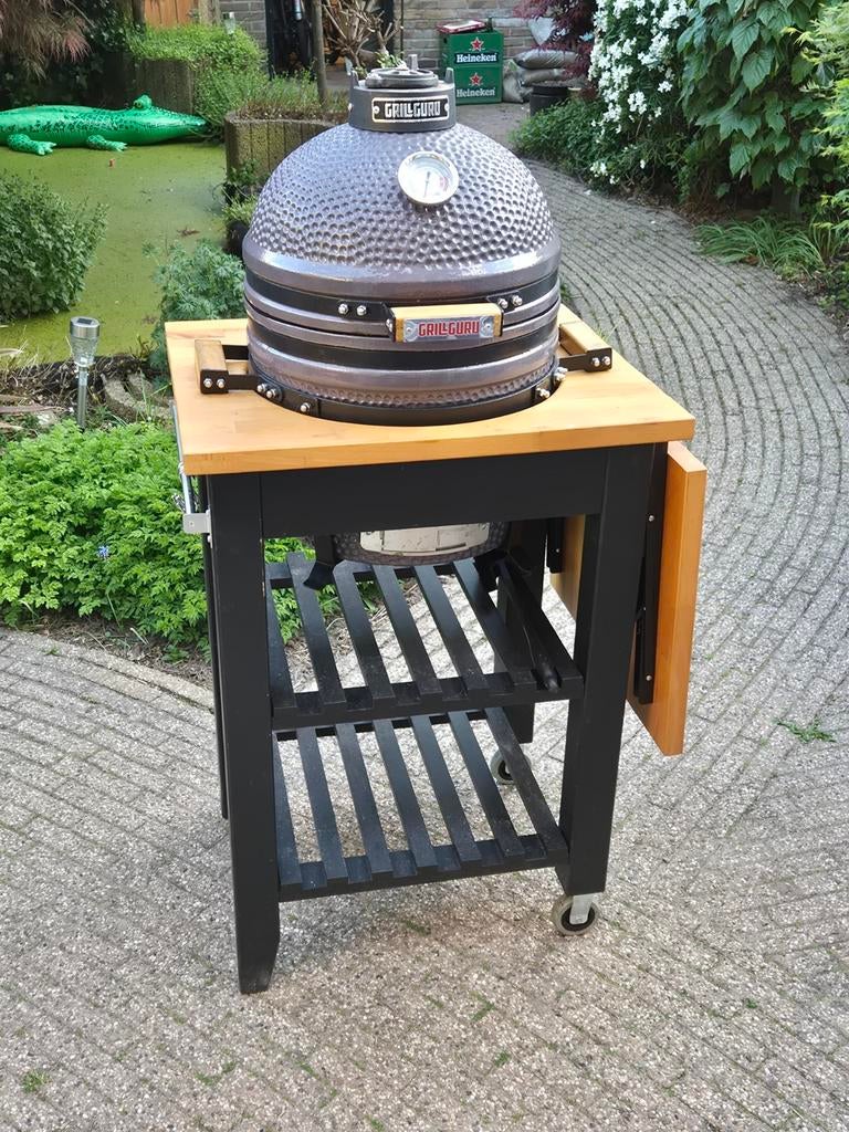 Grill Guru Compact kamado - in houten meubel, Ophalen