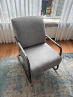 Fauteuil met stalen buizenframe, Huis en Inrichting, Fauteuils, Ophalen, Gebruikt, Minder dan 75 cm, Metaal