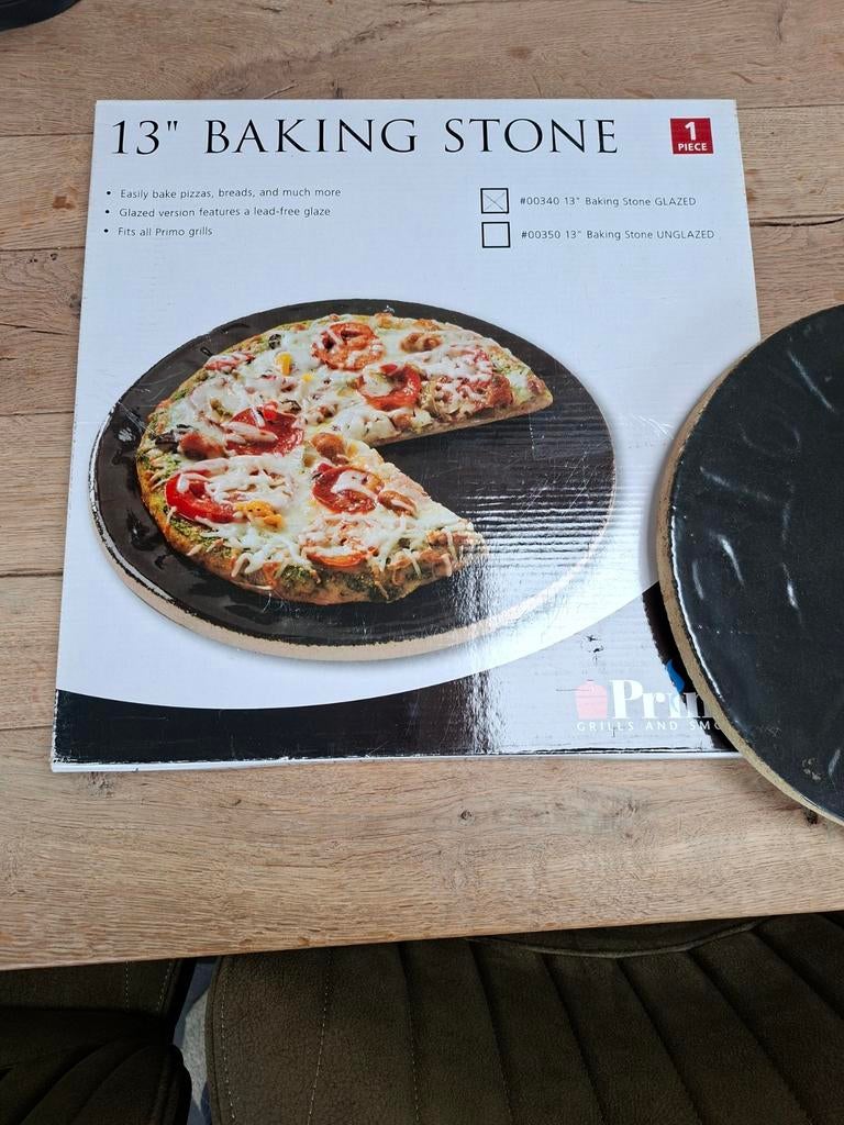 13" Baksteen voor Pizza en Brood - Geglazuurd, Ophalen of Verzenden, Gebruikt