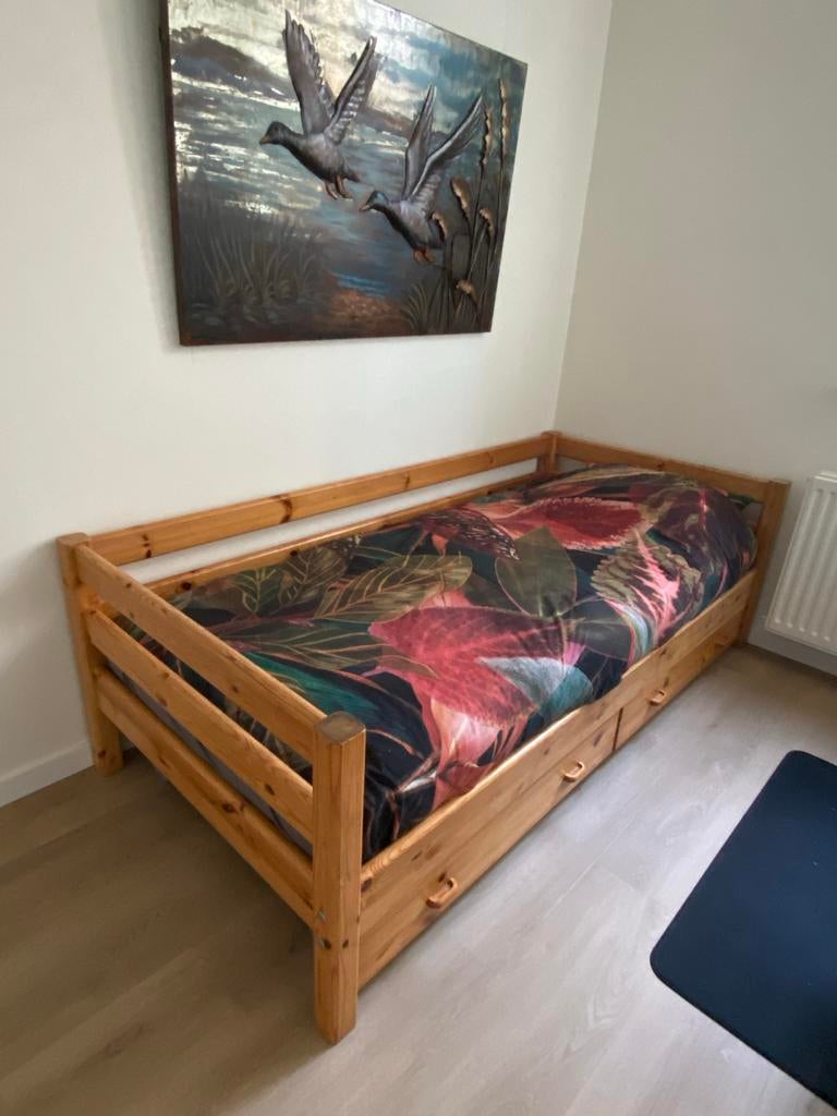 Flexa bed met lades - 90x200 cm, Ophalen, Gebruikt, 90 cm, Eenpersoons