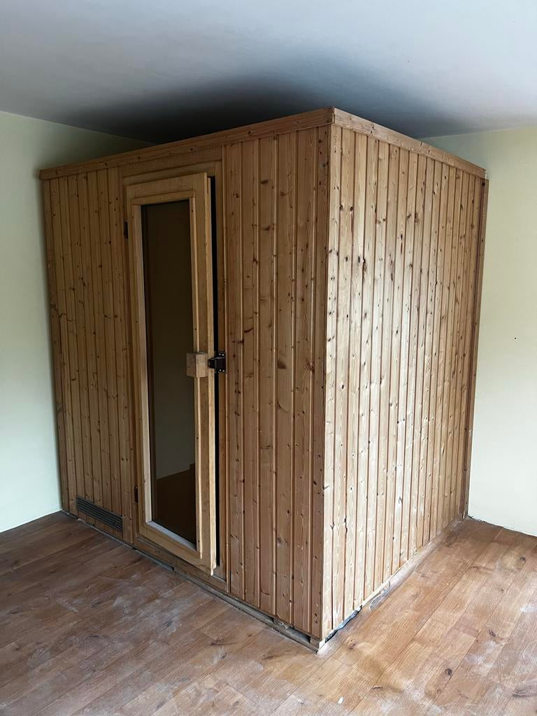 Houten sauna, Ophalen, Gebruikt, Fins of Traditioneel, Complete sauna
