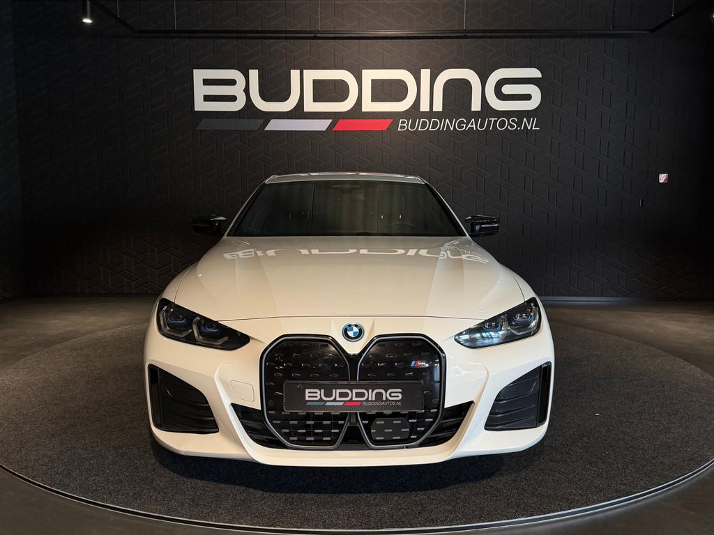 BMW i4 M50 High Exe 84 kWh | M-sport | Head-up | Memory |, Auto's, BMW, Gebruikt, Zwart, Adaptive Cruise Control, Wit