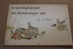 Verjaardagskalender met diertekeningen Kiefte. 1983., Ophalen of Verzenden, Gelezen