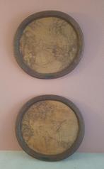 2 Franse pyrogravures naar het werk van Nicolas Lancret, Antiek en Kunst, Ophalen of Verzenden