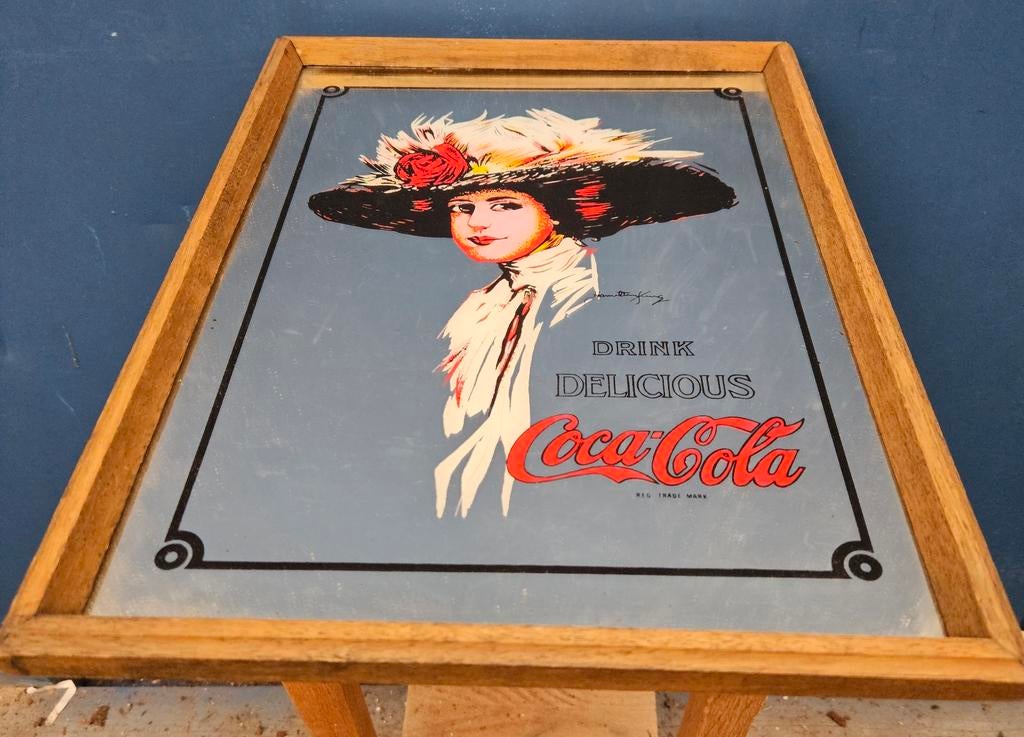 Spiegel Coca Cola 40x30 cm, Reclamebord, Coca Cola, Ophalen of Verzenden, X
