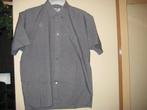 Grijs herenhemd, L, GF Colletion, korte mouwen, Ophalen of Verzenden, Zo goed als nieuw, Grijs, Halswijdte 41/42 (L)
