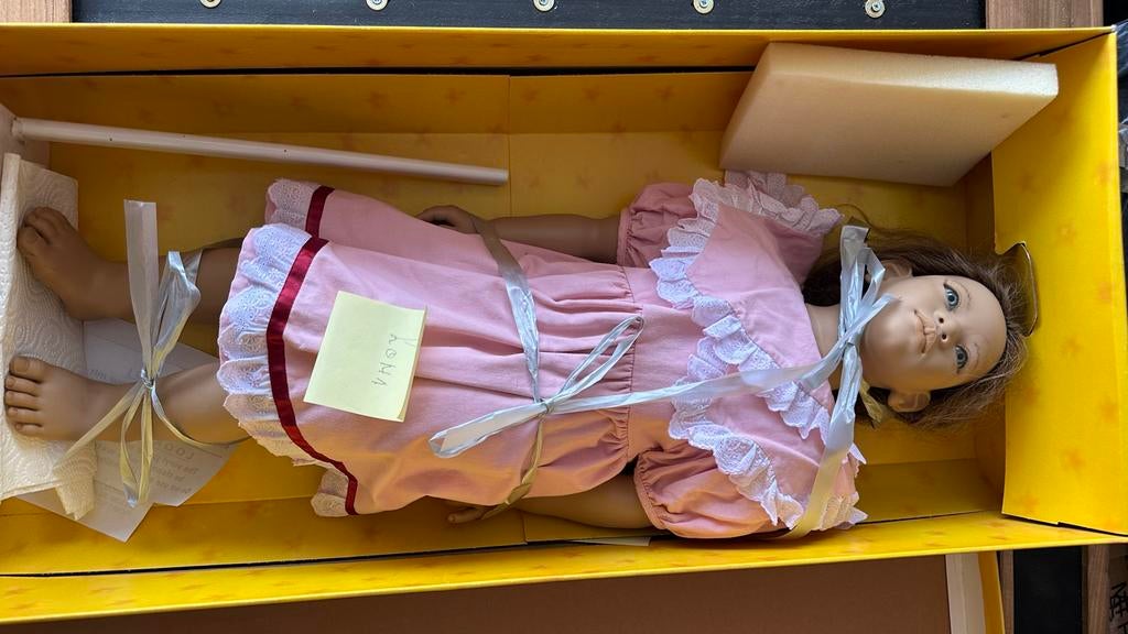 Annette Himstedt Lona pop (1990-1992) -  in doos met labels, Ophalen of Verzenden, Nieuw, Overige typen, Levensecht of Reborn