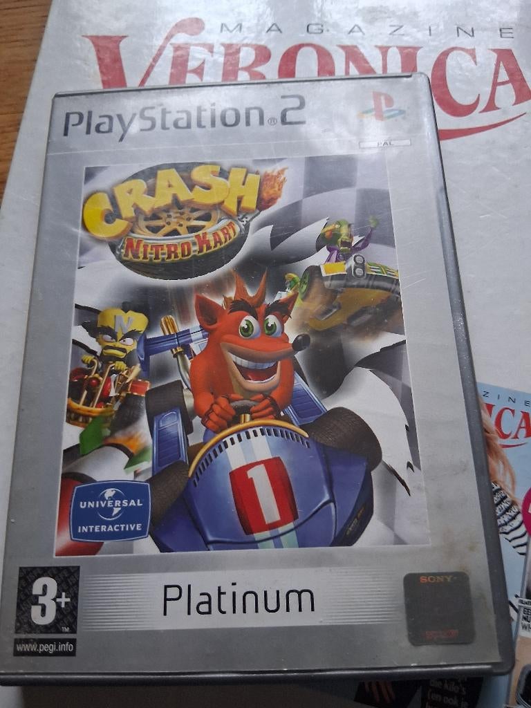 ps2 games crash nitro kart, Spelcomputers en Games, Games | Sony PlayStation 2, 1 speler, Racen en Vliegen, Eén computer, Ophalen of Verzenden