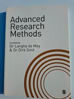 Advanced Research Methods - Dr Langha de Mey & Dr Dirk Smit, Dr Langha de Mey & Dr Dirk Smit, Ophalen of Verzenden, Gamma, WO
