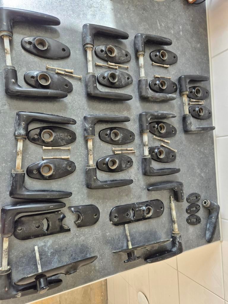 Bakeliet deurbeslag, Doe-het-zelf en Verbouw, Hang- en Sluitwerk, Gebruikt, Klink of Kruk, Ophalen of Verzenden