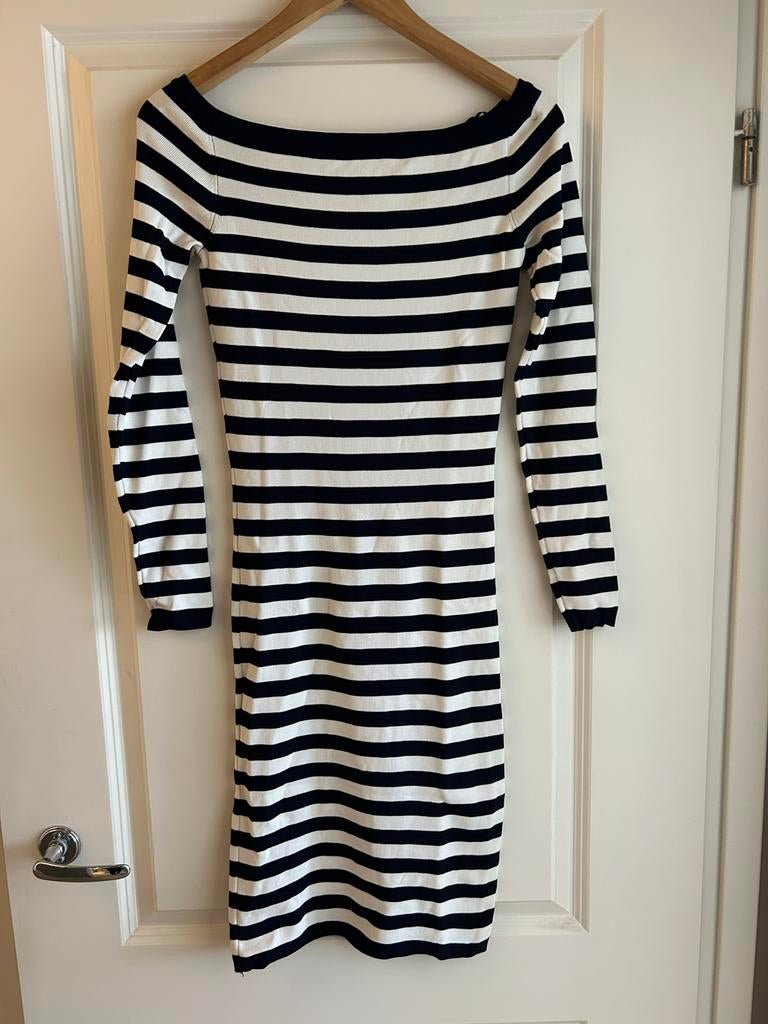 Nikkie jurk, maat 38, zwart-wit gestreept, Maat 38/40 (M), Blauw, Ophalen of Verzenden, Zo goed als nieuw