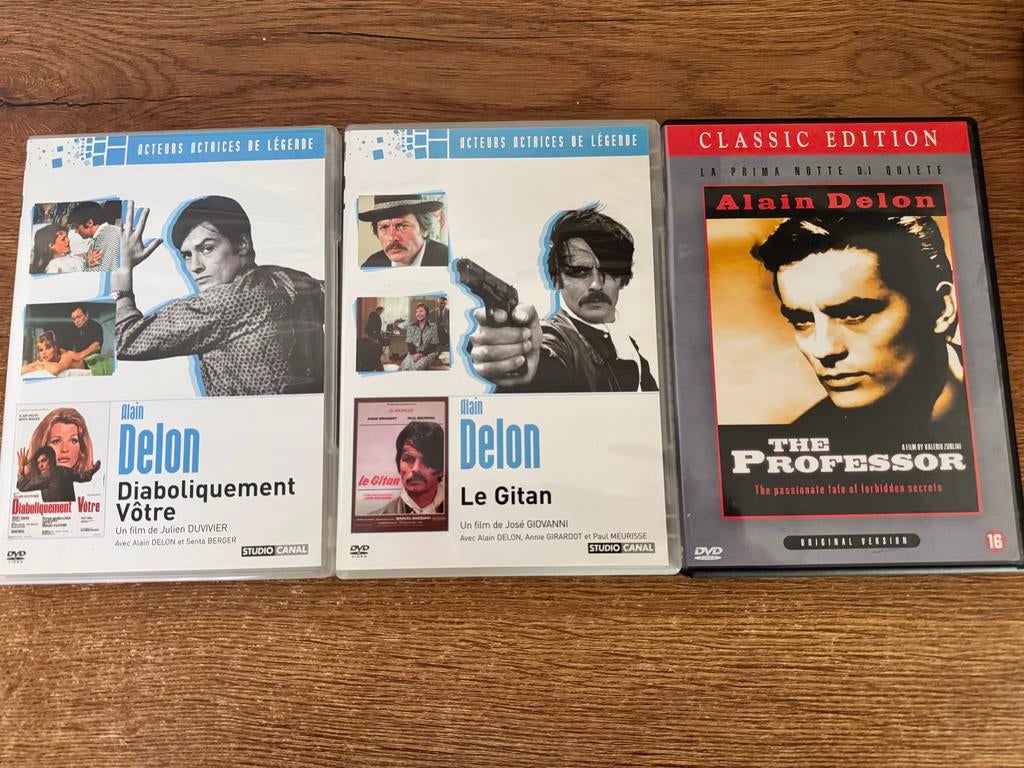 DVD's Alain Delon: 2x Frans, 1x Italiaans (NL ondertiteld), Vanaf 16 jaar, Ophalen of Verzenden, Zo goed als nieuw