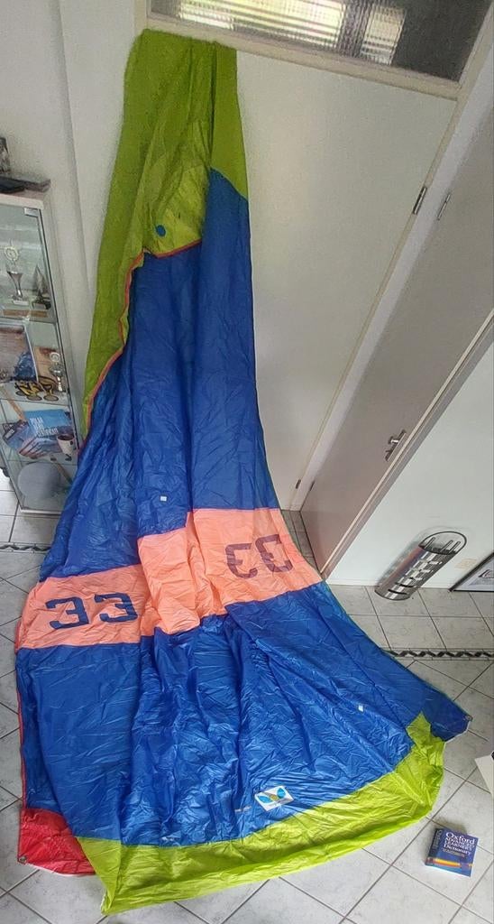 Spinnaker voor (Poly)Valk - Gebruikt met reparaties, Watersport en Boten, Zeilen en Zeiltoebehoren, 6 meter of meer, Gebruikt